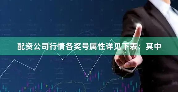 配资公司行情各奖号属性详见下表：　　其中