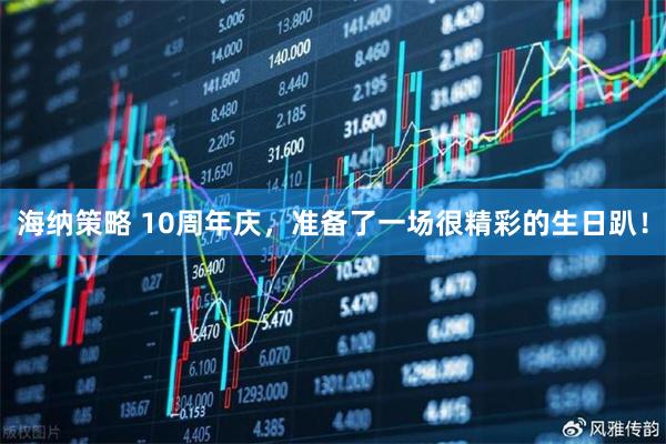 海纳策略 10周年庆，准备了一场很精彩的生日趴！