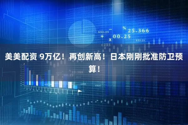 美美配资 9万亿！再创新高！日本刚刚批准防卫预算！