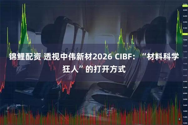 锦鲤配资 透视中伟新材2026 CIBF：“材料科学狂人”的打开方式